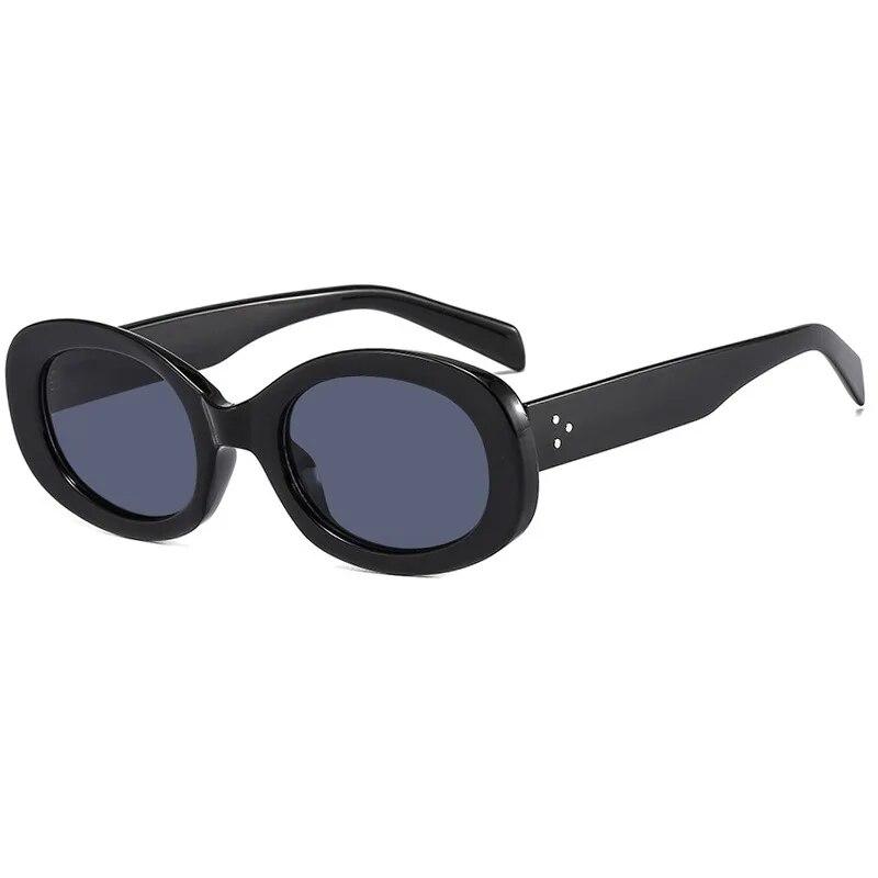 New In Oval Sunglasses for Men Women Fashion Retro  Design Shades Eyewear Female Candy Color Goggle Sun Glasses