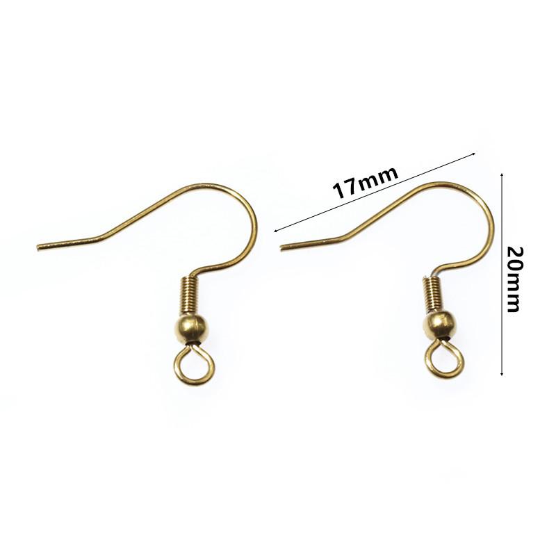 100pcs Stainless Steel Craft Earring Hooks Ear Wire DIY Jewelry Making Accessories Findings