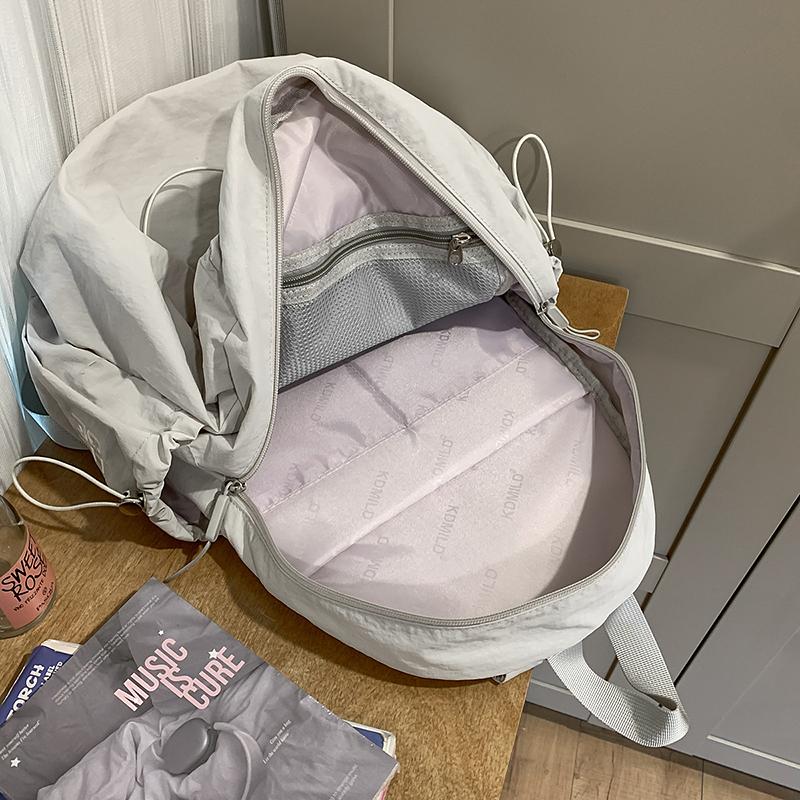 Student Schoolbag Women's Solid Color Computer Travel Backpack Large Capacity Backpack