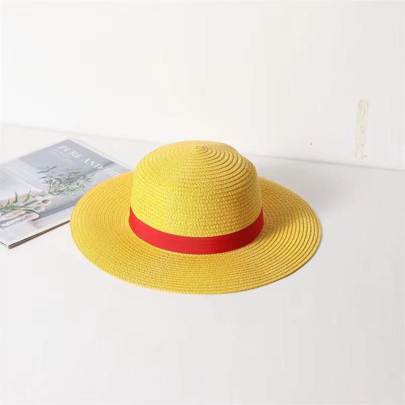 One Piece Kappe Strohhut Für Mädchen Jungen Sommer Sonnenhut Luffy Performance Animation Cosplay Schiebermütze Japanische Cartoon Requisiten Hüte
