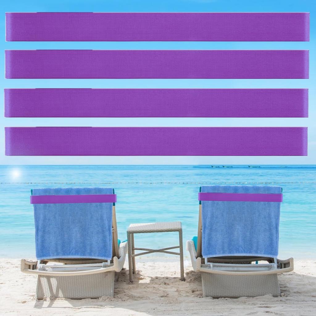 Beach Towel Bands (4 Pack), Beach Chair, Pool Chairs & Cruise Ship Essentials, The Better Towel Chair Clips Towel Holder Beach Towel Clips(4 Mix)