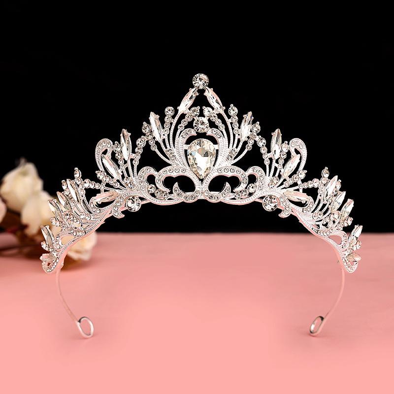 Baroque Retro Black Luxury Crown Bridal Tiara Wedding Dress Birthday Queen Crown Cake Crown