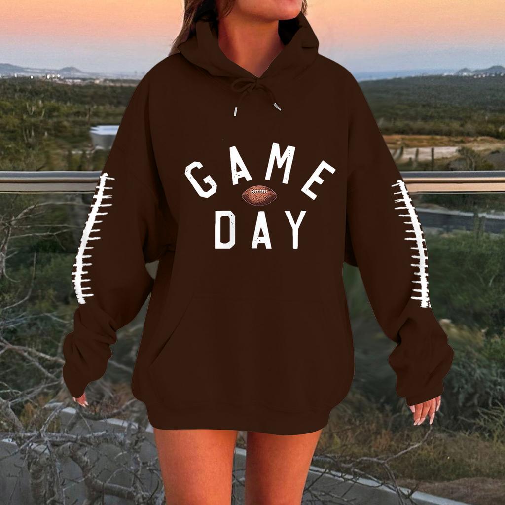Hettegensere for kvinner Oversized gensere Langermet Uformell genser Hettegenser Topper