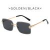 New Rectangle Vintage Sunglasses Women Fashion Square Colorful Classic Casual Frameless Rimless Men Sun Glasses UV400