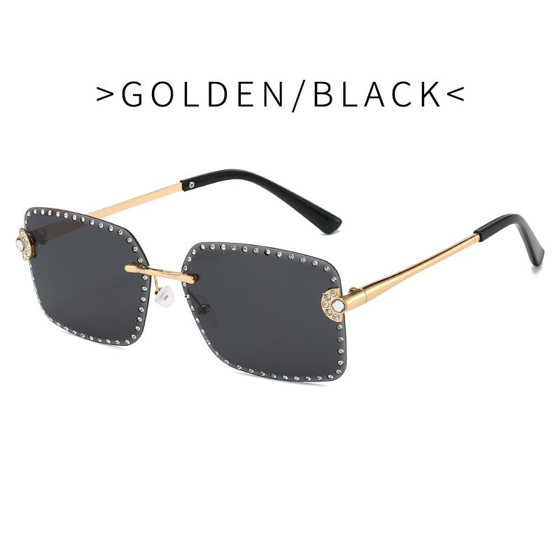New Rectangle Vintage Sunglasses Women Fashion Square Colorful Classic Casual Frameless Rimless Men Sun Glasses UV400