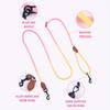 1pc Colorful Gradient Dog Leash, Multifunctional Dog Round Rope Dog Slip Leash Hands-free Crossbody Dog Walking Leash