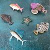 Simulation Of Marine Animals, Flounder, Sailfish, Stone Fish, Sand Fish, Red Snapper, Starfish Model Ornament Toy