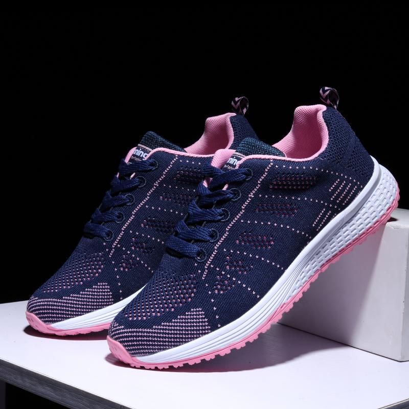 Breathable Women Running Shoes Lightweight Anti-slip Female Sports Shoes Outdoor Soft Women's Sneakers Lace Up Fashion Tennis