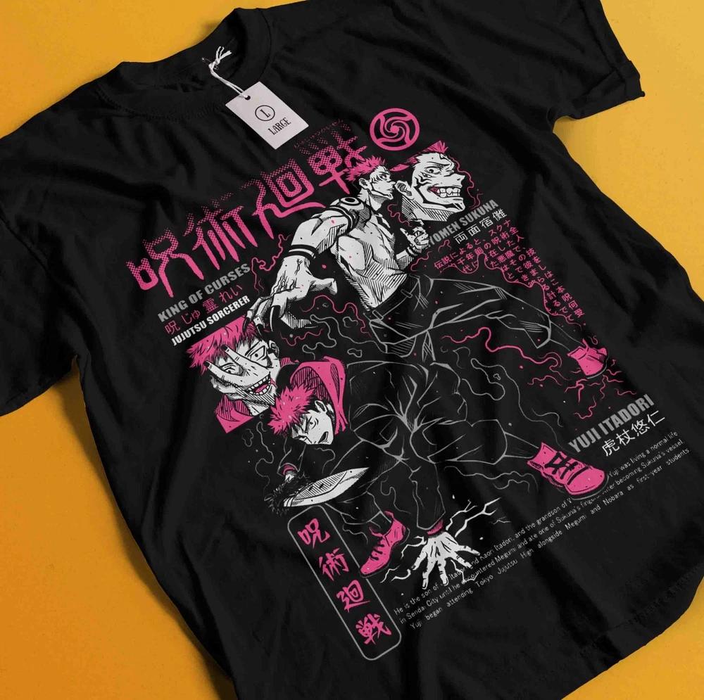 Jujutsu Kaisen Shirt Itadori Yuji Tshirt JJK Anime Sukuna Unisexga Toji Unisex Tee S