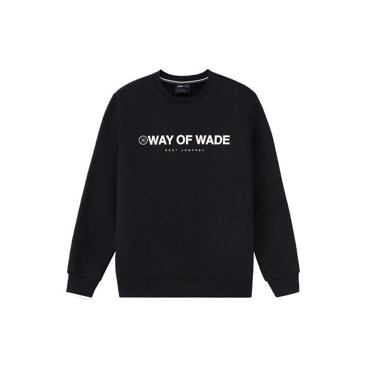 Li Ning Wade Collection Sweatshirts Men's Black Crew Neck Thickened Regular AWDR839-1