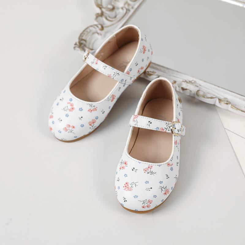 AS New Kids Shoes Baby Girls Princess Shoes Children Flower Flats Toddler Dance Leather Shoes Infant Party Shoes Mary Jane