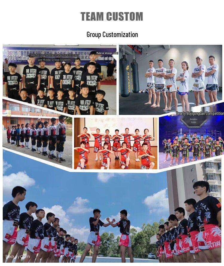 Custom Muay Thai & MMA Training Shorts for Men & Women – Quick-Dry, Cool, Cartoon Design.