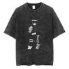 American Tops T-Shirt Ri Short Sleeve T-Shirt Batik Naruto Shirt Wear Man Washed Anime Vintage Style Short