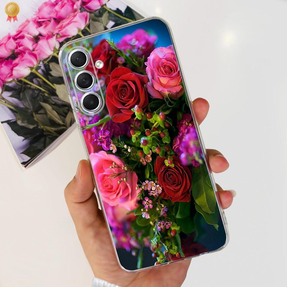 Case For Samsung F54 5G Back Cover Glitters Fashion Cat Wolf Soft Silicon Bumper For Samsung Galaxy F54 5G F546B Phone Case Capa