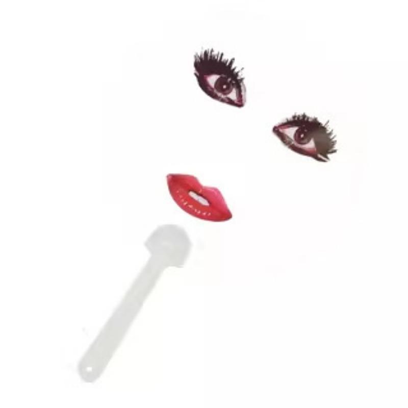 Pink and red lip photos, pink and transparent round pink, concert small round pink