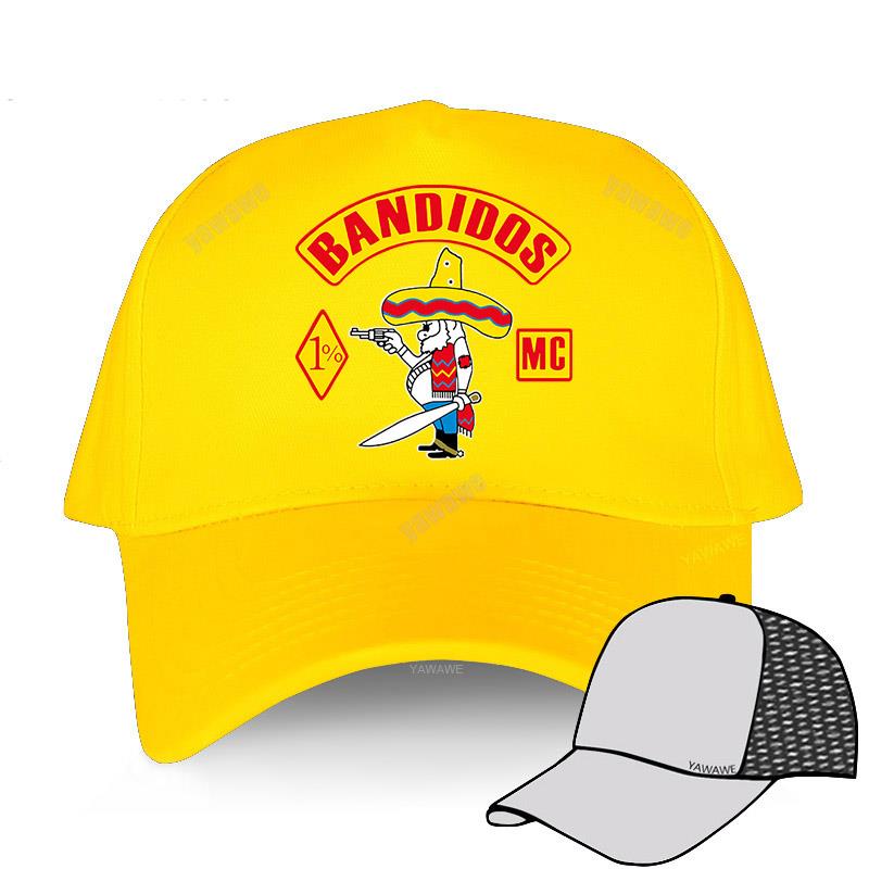 Nejnovější designové kšiltovky yawawe klobouk pro muže Bandidos Mc Adult populární sportovní čepice Dámská bavlna Neformální nastavitelná čepice