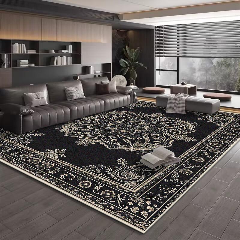 Retro Europäischer Stil Küchenboden Teppich Rutschfeste Teppiche für Wohnzimmer Dekoration Zuhause Große Flächenteppiche Bereichsteppich Matte Boden