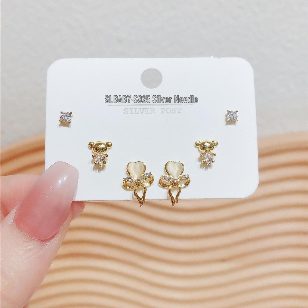 2025 S925 Sterling Silver Stud Earrings: Women's Light Luxury Cold Style Niche Metal Design