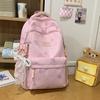 Schoolbag Ice Blue Cream Butterfly Dark Pattern Soft Girl Backpack Youth Vitality Primary and Secondary School Students Grades 1-1 Backpack