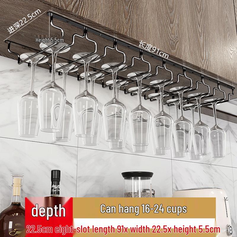Stainless Steel Hanging Wine Glass Rack for Upside-Down Storage
