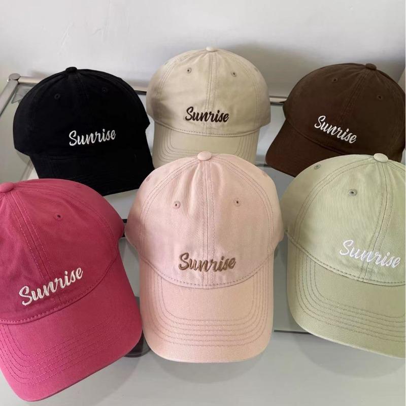 White raspberry powder baseball cap women's spring and autumn tide hat face cap