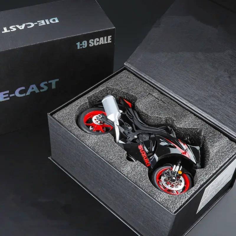 

1/9 Suzuki Hayabusa CSX-1000R 2023 модель мотоцикла литой игрушечный мотоцикл светло-серый 1/9-Size:23*8*13.5cm красный/чёрный