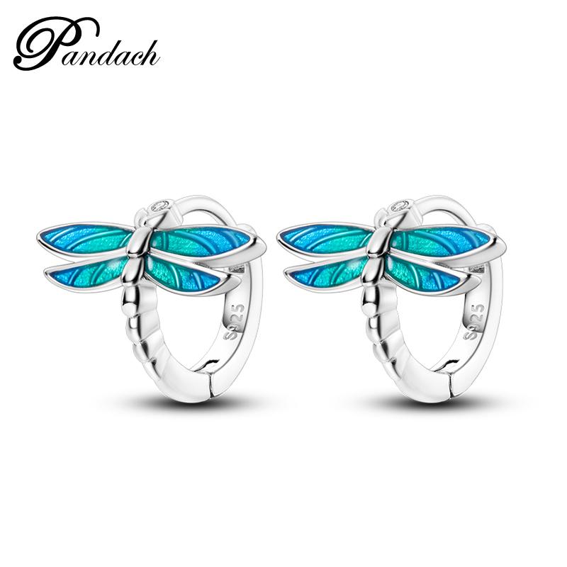 Brincos Exquisitos de Abelha, Borboleta e Joaninha em Prata de Lei 925 Para Mulheres Românticos Brincos em Forma de Coração Rosa Joias para Festa de Casamento