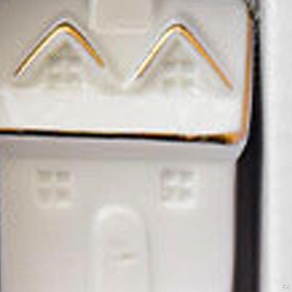 3 Pieces Christmas Mini House Pendant Hanging Creative Xmas Village Toy Decoration for