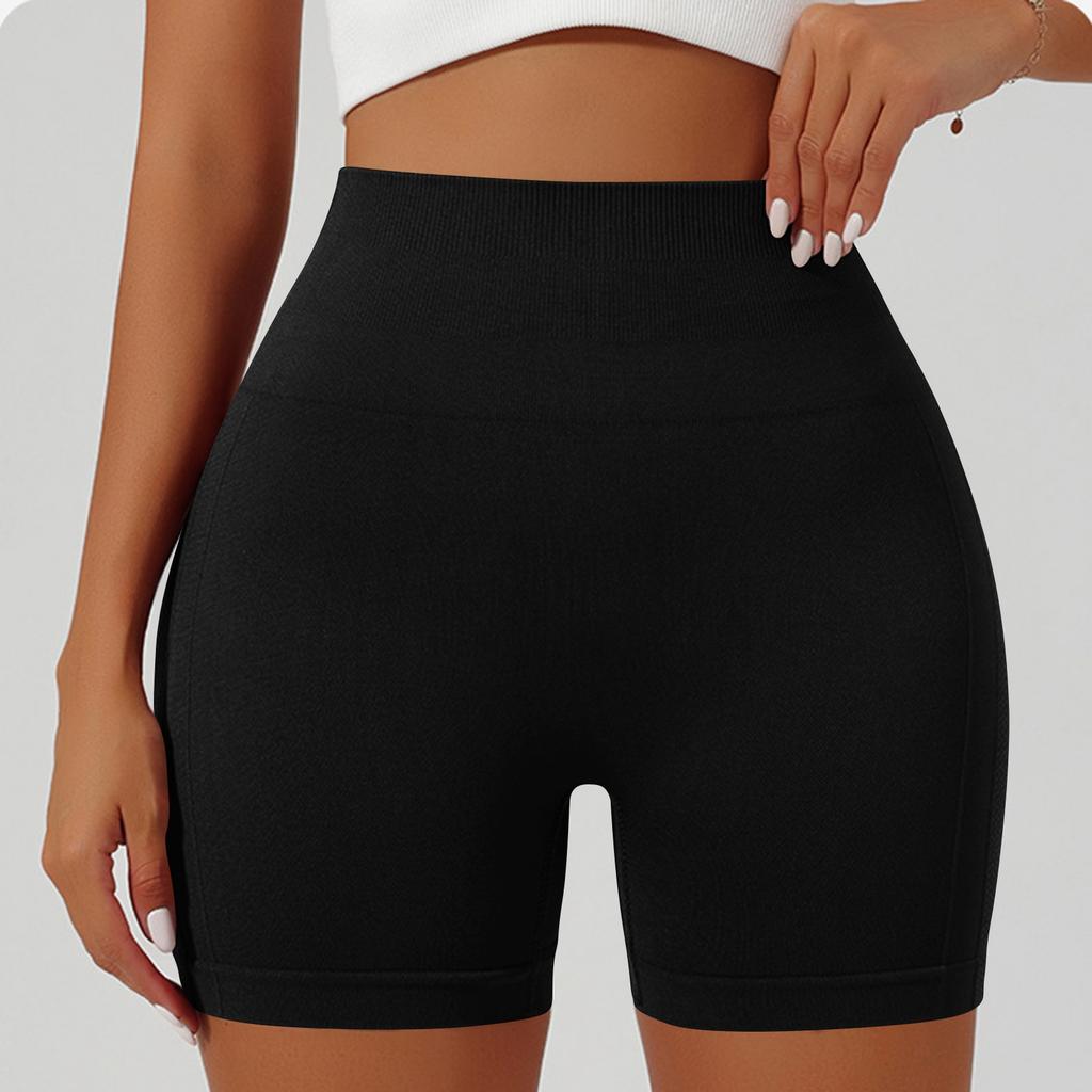 Women's Fashionable Seamless Sports Yoga Shorts, Hip Lifting Sports Pants, Abdominal Compression Fitness Pants, Three Piece Pants
