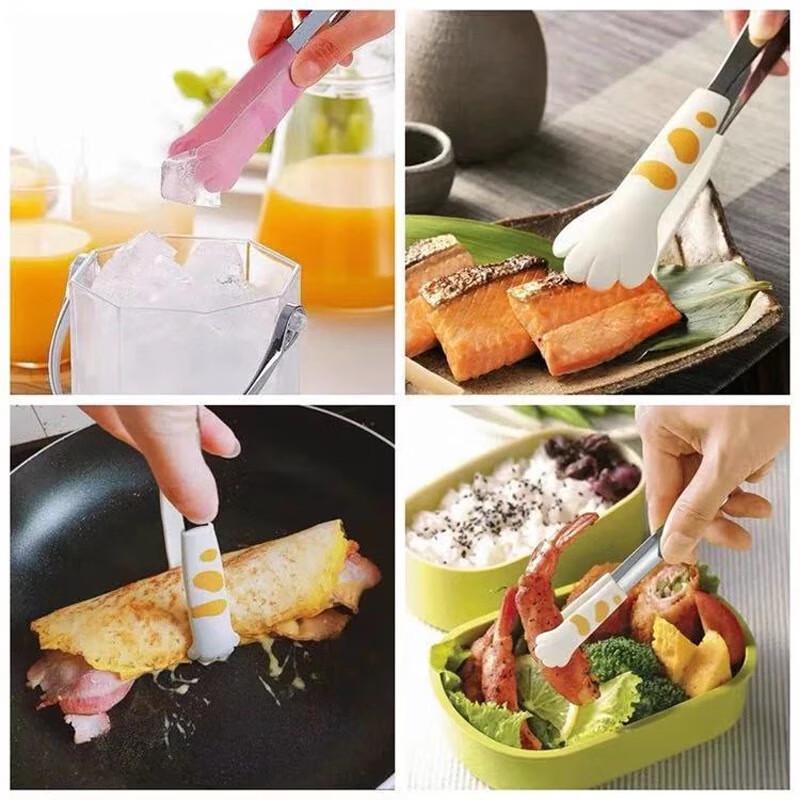 Cute Cat Paw Stainless Steel Food Tongs