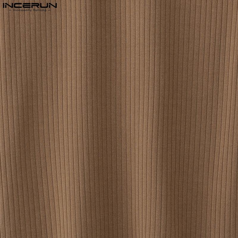 INCERUN Men V Neck Sleeveless Patchwork Rib Casual Tank Tops Undershirts
