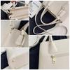 Kanon Crochet 2-Way Shoulder BagHandbag, Square Design, Perfect for Office, Business, Formal Occasions, Commuting, Lightweight, with Charm, Synthetic