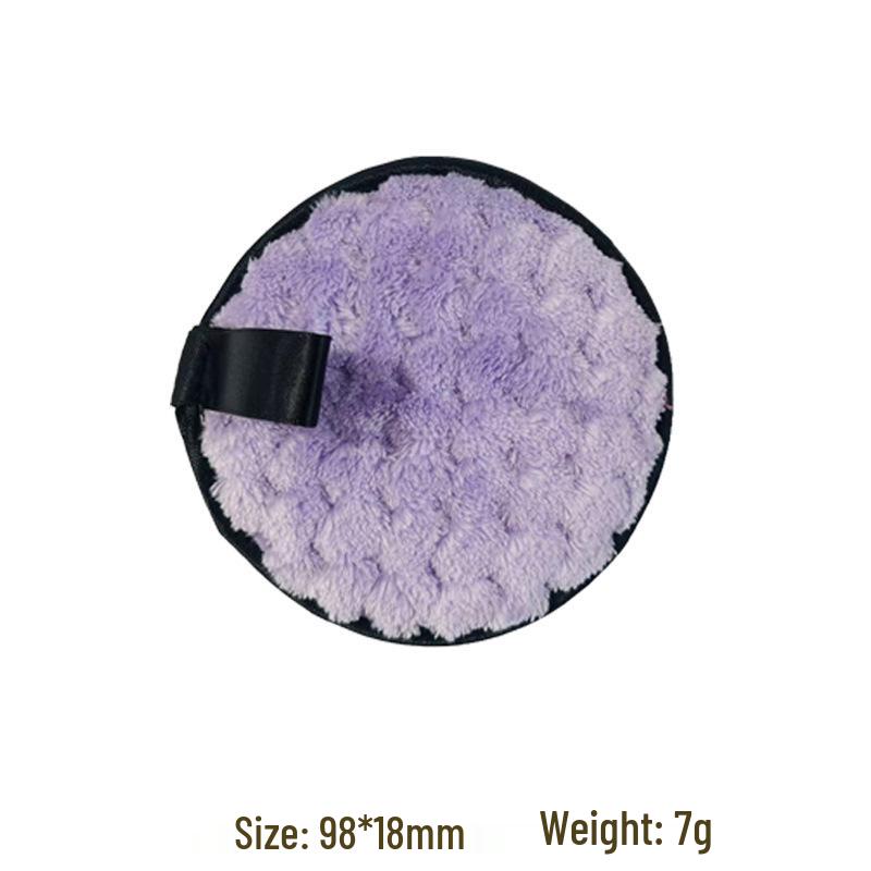 Large Double-Sided Pineapple Plaid Cleansing Puff - Thick Flocking Makeup Remover