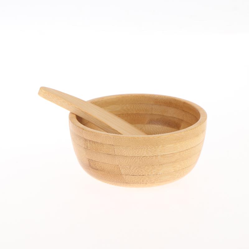 

Mini Size Bamboo Diy Face Mask Mixing Bowl With Spoon Aromatherapy Bowl Set Massage Oil Face Care Makeup Tool Kits one size