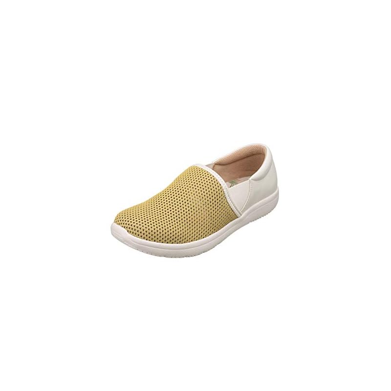 [Pansy] PS1416 Women's Slip-on Shoes, 4E Width, Antibacterial and Deodorizing, 22.5cm, Yellow