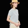 Wudao Women's Modal Faux Two-Piece Beaded T-Shirt