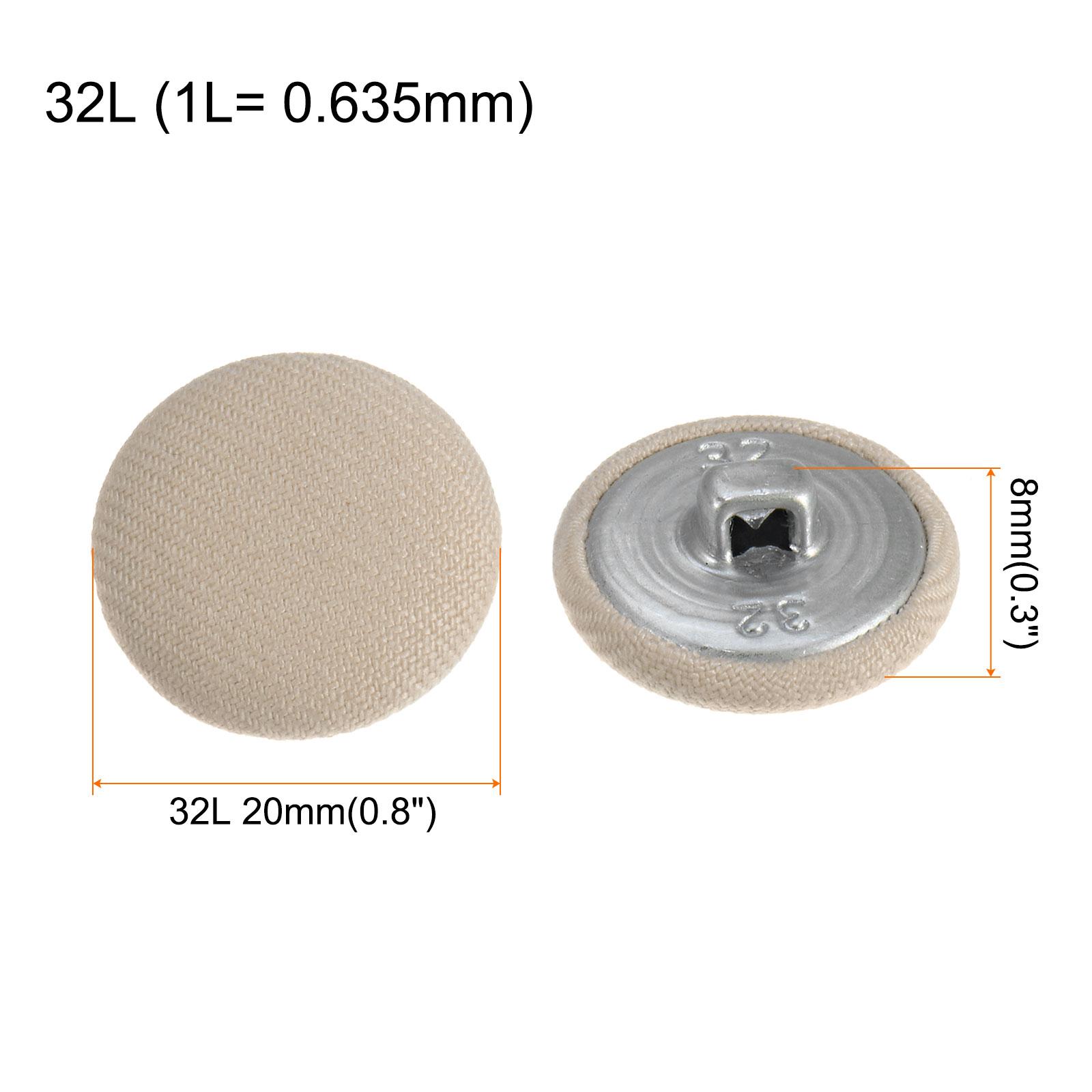 

10 шт. Пуговицы, обтянутые тканью, 20 мм, металлические, круглые, для шитья, серые/бежевые/черные/белые бежевый