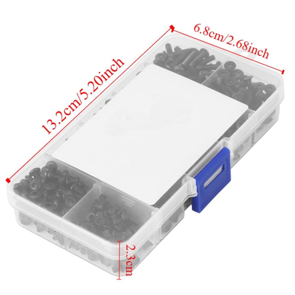 720 Stück 4mm/6mm/8mm/10mm/12mm M3 Senkkopfschrauben Kohlenstoffstahl Linsenkopf Sechskantschrauben Sechskant-Senkkopf Schraubenkappe Schrauben