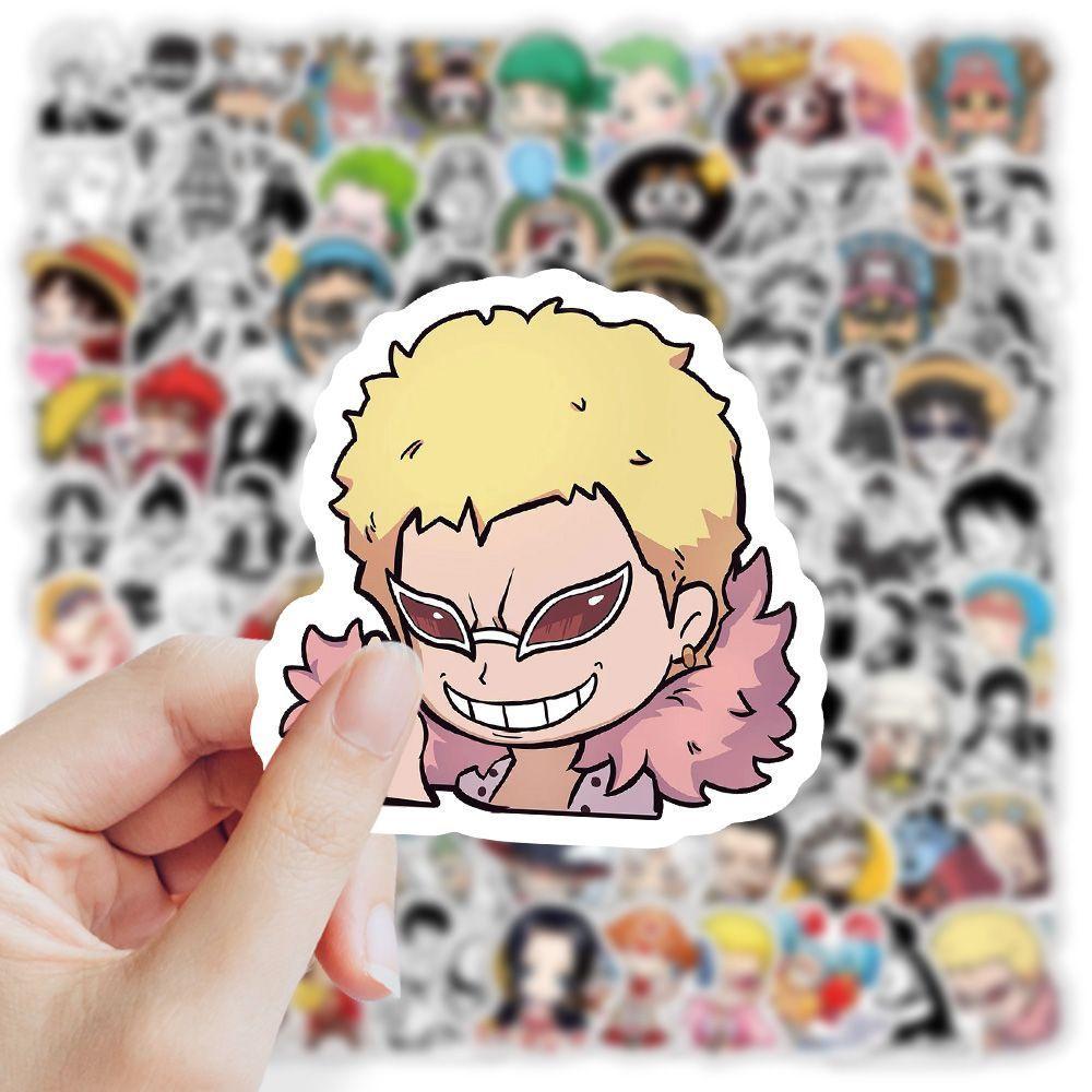 120 pieces of One Piece-themed cartoon anime peripheral stickers for mobile phone screen decoration - waterproof decals