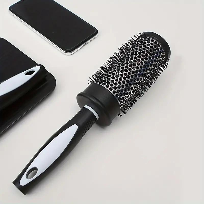 Runder Lockenroller Kamm Haarstyling Nylonbürste Thermisches Aluminiumrohr Zylinder Haarkamm für Frau Mann Haare föhnen und trocknen