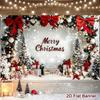 Premium Merry Christmas Wall Tapestry Polyester Xmas Holiday Banner Decoration Festive Snow Scene Art for Home Party Room Accent