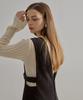 ETMON Scallop See-Through Knit Top Cream