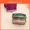 Mini Purse Vintage Coin Glitter Portable Kiss Lock Closure Change Pouch Doublelayer Coin Wallet For Cards Jewelry Cash Keys