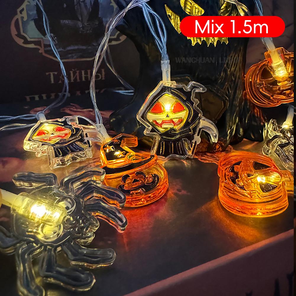 

Halloween LED String Lights Flickering Pumpkin Lights Party Hanging Decoration Pumpkin Halloween Porch Decor Mix 1.5m