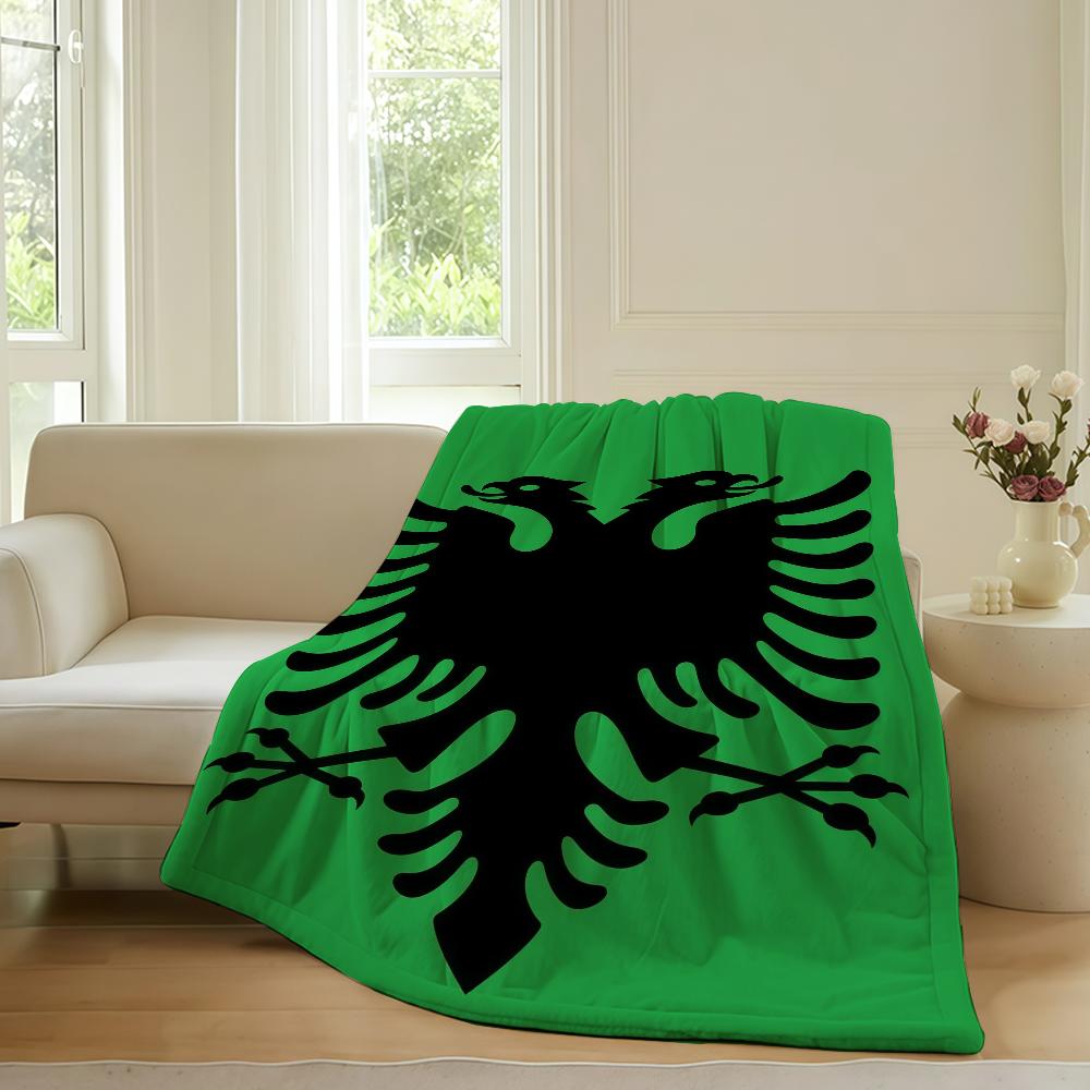 

Nation flag A Albania Blanket For Sofa Office Bed Plane Travel Sleep Read Relax Camping Soft And Warm 75x90cm