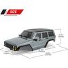 INJORA 6.10in 133g Wheelbase ABS Hardtop Cherokee Body for TRX4M Bronco Defender Chassis 1/18 RC Crawler Upgrade(Silver Grey)