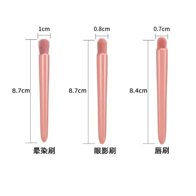 SIMBLER - Set of 5: Travel Makeup Brush with Mirror Case