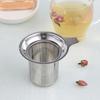 Tea Leak 8.8*7.5*5.6cm Easy Clean Humanized Handle Silver