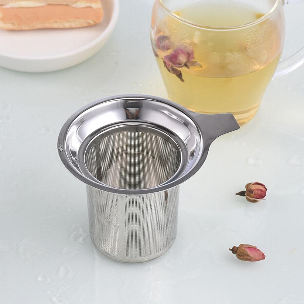Tea Leak 8.8*7.5*5.6cm Easy Clean Humanized Handle Silver