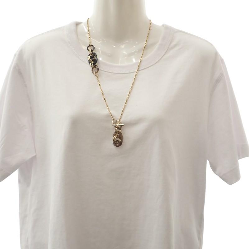 HERMES  H057078FD00  Necklace gold metal/Buffalo horn Women